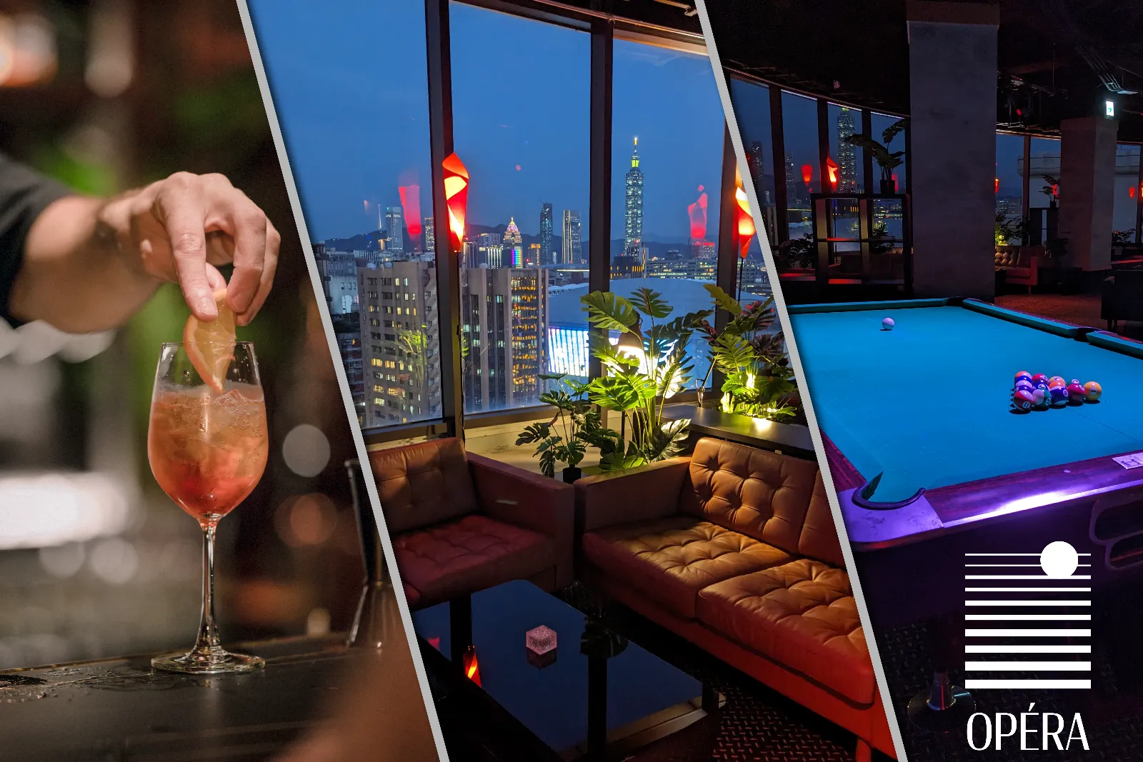 Opera Cocktail Bar: Exclusive Management Skybar with Stunning Taipei 101 Views 1 Opera 칵테일 바는 : 타이베이 101 전망이 멋진 아늑한 스카이바|일루메 타이베이